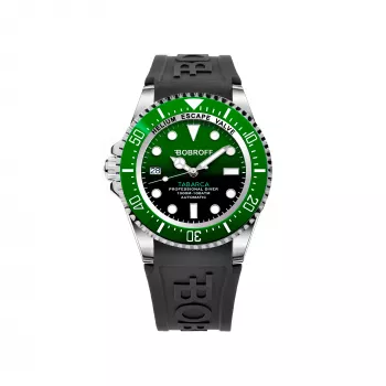 BOBROFF MAN BF0002ibvBFS analógové quartzové hodinky 42mm čierny ciferník kožený remienok