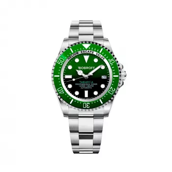 BOBROFF MAN BF0002J1bv analógové quartzové hodinky 44 mm čierna koža