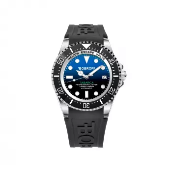 BOBROFF MAN BF0003-BFSTN analógové quartzové hodinky 42mm modrý ciferník hnedý kožený remienok