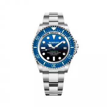BOBROFF MAN BF0003ba 42mm quartz analógové hodinky čierny ciferník kožený remienok