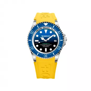 BOBROFF MAN BF0003baBFSTA analógové quartzové hodinky 44 mm čierny ciferník kožený remienok