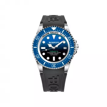 BOBROFF MAN BF0003baBFSTN analógové quartzové hodinky 42mm nehrdzavejúca oceľ čierny ciferník kožený remienok