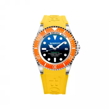 BOBROFF MAN BF0003bnBFSTA analógové quartzové hodinky 44mm puzdro z nehrdzavejúcej ocele kožený remienok v hnedej farbe