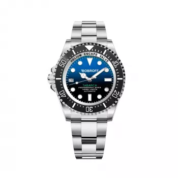 BOBROFF MAN BF0003i 42mm quartz analógové náramkové hodinky čierny kožený remienok