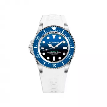 BOBROFF MAN BF0003ibaBF 42mm quartz analógové náramkové hodinky - čierny ciferník, kožený remienok