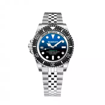 BOBROFF MAN BF0003iJ analógové quartzové hodinky 42mm čierna koža