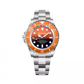 BOBROFF MAN BF0004ibn 42 mm quartz analógové pánske hodinky oceľové puzdro hnedý kožený remienok