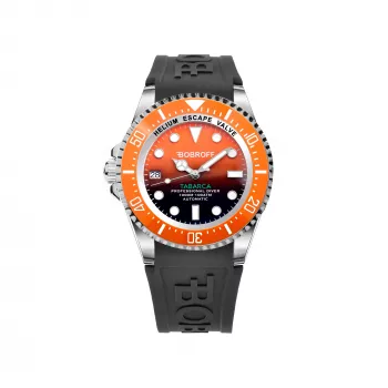BOBROFF MAN BF0004ibnBFS analógové quartzové hodinky 42mm nehrdzavejúca oceľ čierny ciferník remienok z pravej kože
