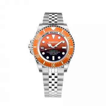 BOBROFF MAN BF0004ibnBFST 42mm quartz analógové hodinky modrý ciferník hnedý kožený remienok
