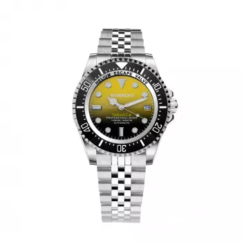 BOBROFF MAN BF0008-BFSTJ 44 mm quartz analógové hodinky nerezová oceľ mesh čierny ciferník