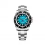 BOBROFF MAN BF0009 44mm quartz analógové hodinky - čierny ciferník, čierny kožený remienok