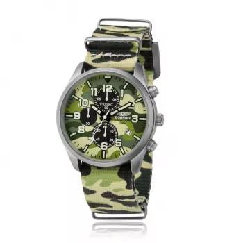 BOBROFF MAN BF0020 analógové quartz hodinky 42mm nerezová oceľ čierna koža