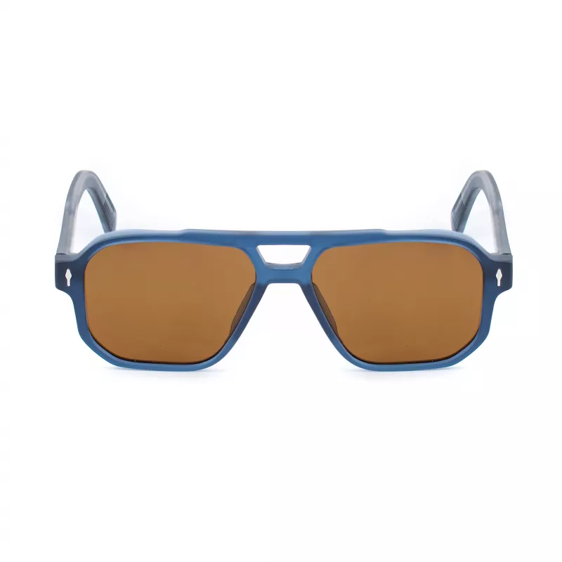 BOBROFF MAN BFG0007-C4 slnečné okuliare - obdĺžnikový acetátový rám s ochranou UV400 - 55/15/143 mm