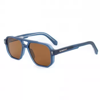 BOBROFF MAN BFG0007-C4 slnečné okuliare - obdĺžnikový acetátový rám s ochranou UV400 - 55/15/143 mm