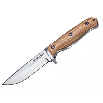 Boker Magnum Zebra Drop zatvárací nôž 02SC337, 440A nerezová čepeľ Drop-Point, rukoväť zebrano, Liner Lock, EDC vreckový nôž