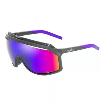 Bolle BS018012 slnečné okuliare unisex semi-rimless matná čierna TNS Gun sklo 143 mm