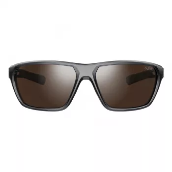 BOLLE BS045002-S unisex športové okuliare - matný čierny rám, sivé tónované šošovky, 63/15/130 mm