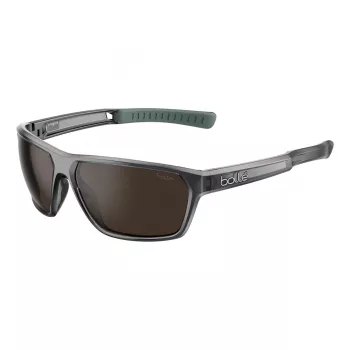 BOLLE BS045002-S unisex športové okuliare - matný čierny rám, sivé tónované šošovky, 63/15/130 mm
