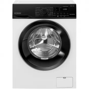 BOMANN WA 7162 práčka s predným plnením, 7 kg, 1400 ot/min, biela/čierna