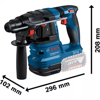 Bosch 18V Professional sada vŕtacie kladivo GBH 18V-22 + vŕtačka-skrutkovačka GSR 18V-45 - (modrá/čierna, 2x Li-Ion batéria 4,0 Ah, sada vrtákov do kladiva a bitov, taška na náradie) (0615V0003D)