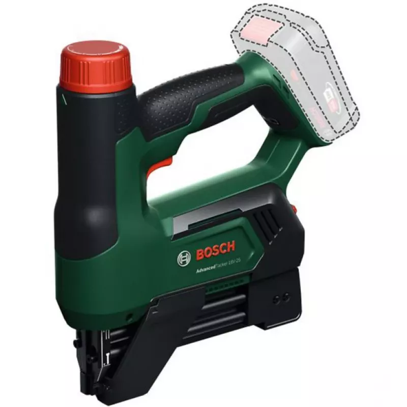 Bosch AdvancedTacker 18V-25 Akumulátorová sponkovačka/klincovačka (Bare Tool) Zelená/Čierna