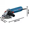 Bosch uhlová brúska GWS 12-125 Professional + diamantový rezací kotúč modrá 1.200 W (06013A6102)