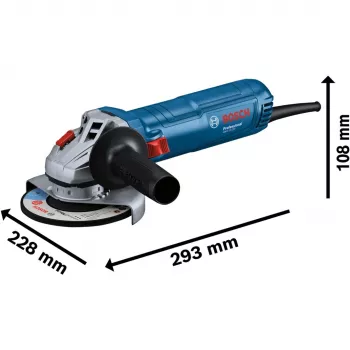 Bosch uhlová brúska GWS 12-125 Professional + diamantový rezací kotúč modrá 1.200 W (06013A6102)