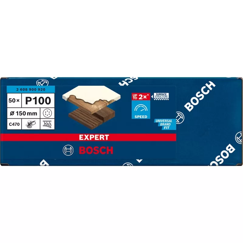 Bosch EXPERT C470 brúsny kotúč 150 mm zrnitosť 100, balenie 50 ks 2608900920