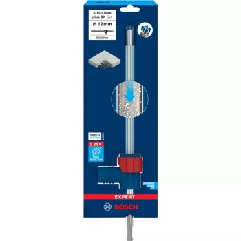 Bosch EXPERT SDS Clean plus-8X sada vrtákov do kladiva, Ø 12 mm, pracovná dĺžka 200 mm, sací vrták s odsávacím pripojením