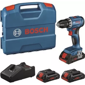 Bosch GSR 18V-45 Professional 18V akumulátorový vŕtač-skutkovač s 3x 2,0Ah Li-Ion batériami, 45 Nm bezuhlíkový, L-BOXX 102, nabíjačka 0615A5002N