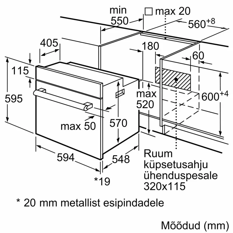 Bosch HBF113BR1S vstavaná elektrická rúra, 66L, nerez