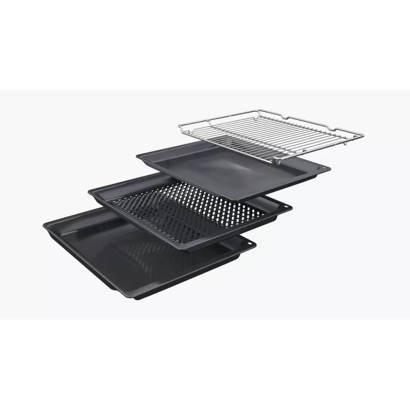 Bosch HBG7341B1 Series 8 vstavaná elektrická rúra, 71L, pyrolytické samočistenie, čierna, 60 cm
