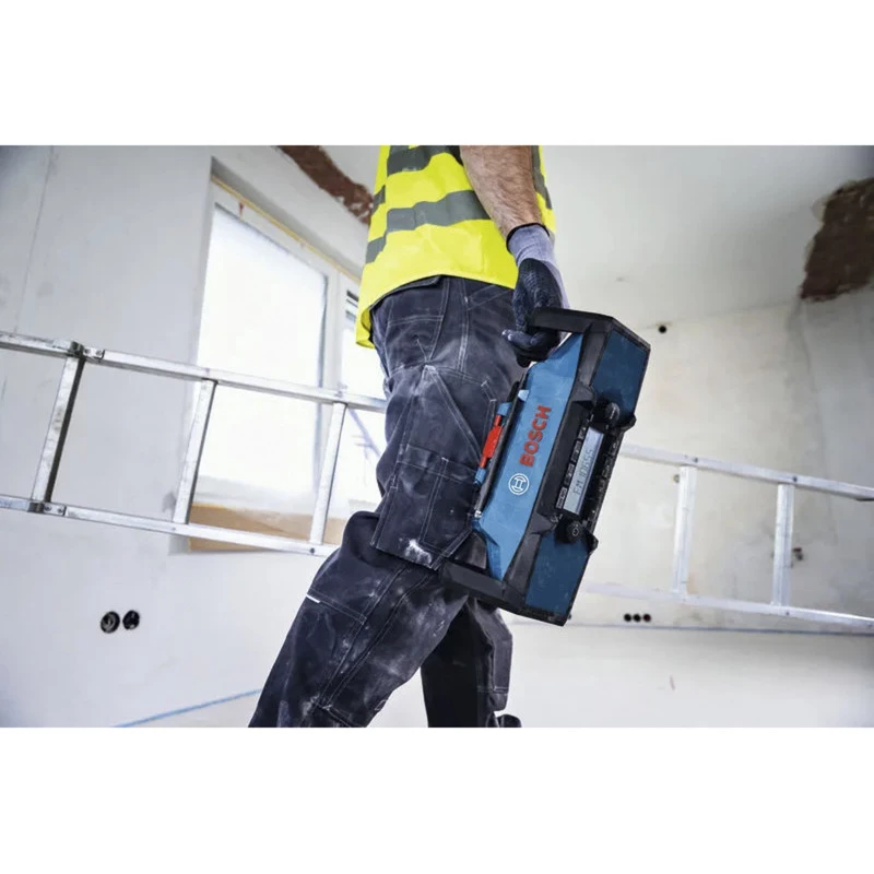 BOSCH HEAVY DUTY GPB18V-3C Professional Bluetooth FM rádio (modrá/čierna, zariadenie bez akumulátora)