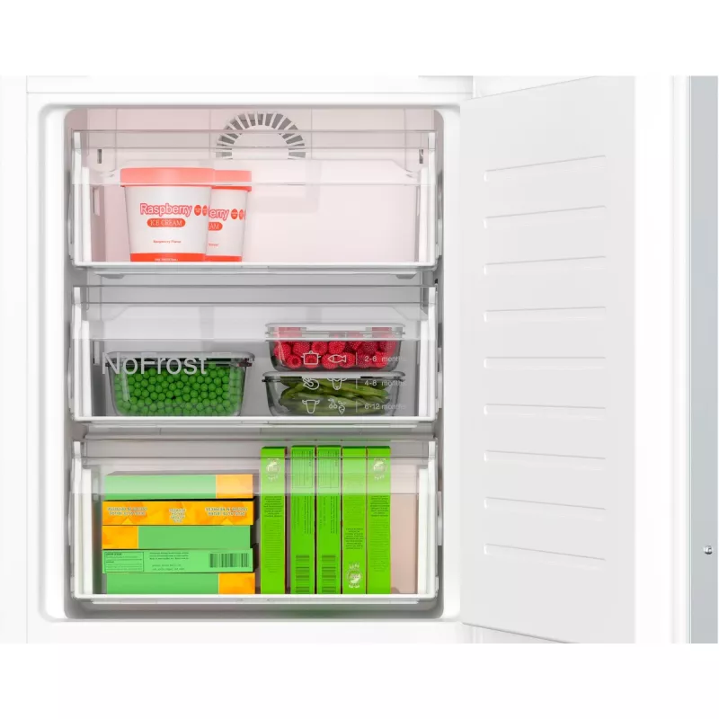 BOSCH KIN86ADD0 vstavaná chladnička s mrazničkou s VitaFresh a NoFrost, 260 L, energetická trieda D, biela