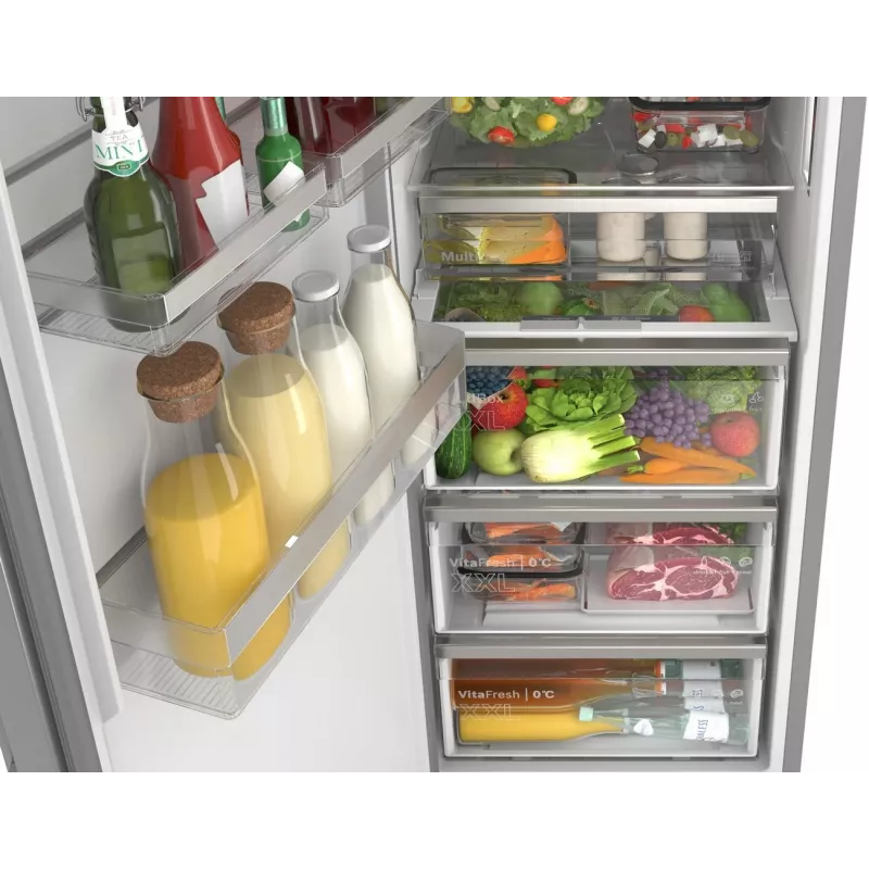 Bosch KSN36AICM voľne stojaca chladnička s mrazničkou, 302 L, NoFrost, Inox-Look, energetická trieda C