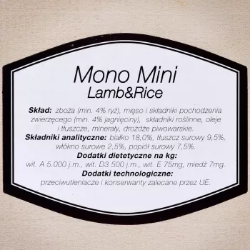 Bosch Mono Mini jahňacie a ryža vlhké krmivo pre psy 0,9 kg
