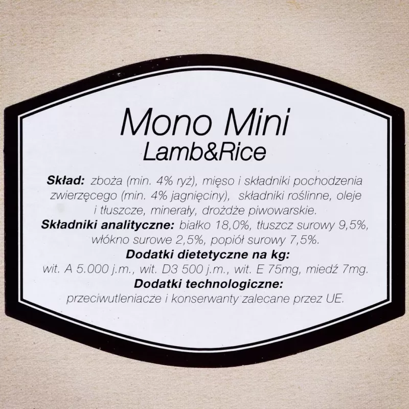 Bosch Mono Mini jahňacie a ryža vlhké krmivo pre psy 0,9 kg