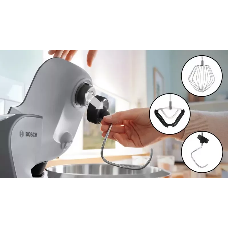 Bosch MUM58359 kuchynský robot rubínovo červený/strieborný 1000W 3,9L nerezová misa