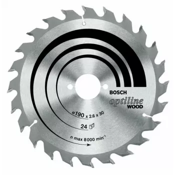Bosch Optiline Wood kotúč píly na drevo 190mm x 30mm x 24T