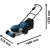 BOSCH POWERTOOLS akumulátorová kosačka GRA 18V2-46SP Professional, 36V (2x18V), modrá, 2x 5,5 Ah lithium-iónová batéria, nabíjačka