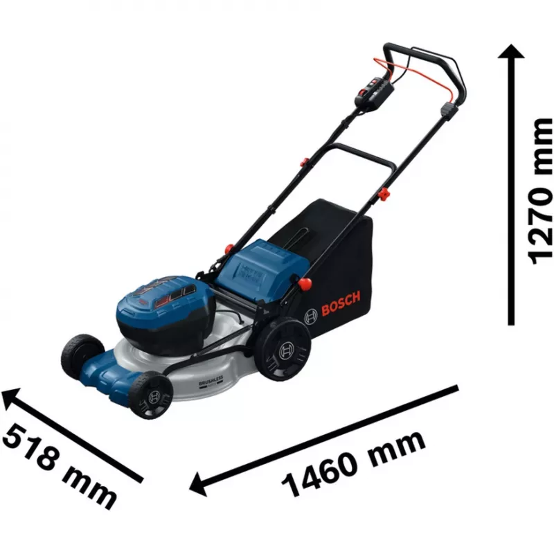 BOSCH POWERTOOLS akumulátorová kosačka GRA 18V2-46SP Professional, 36V (2x18V), modrá, 2x 5,5 Ah lithium-iónová batéria, nabíjačka