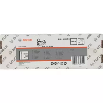BOSCH POWERTOOLS zápustné dokončovacie klince SK64-34 38NR, 34° / 1,8 mm / 15 ga (nerezová oceľ, 4000 kusov)