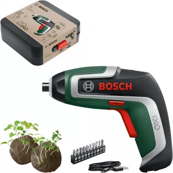 BOSCH Powertools IXO 7 Anniversary Set 3,6V akumulátorový skrutkovač (zelená/čierna, Li-Ion 2.0Ah, sada bitov, Seed Balls, kufrík)