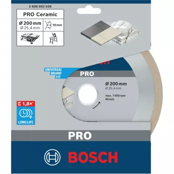 BOSCH POWERTOOLS PRO keramický diamantový rezací kotúč, Ø 200 mm (otvor 25,4 mm)