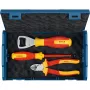 Bosch PRO 3-dielna sada ručného náradia v L-BOXX Mini (kombinované kliešte, vodárenské kliešte, univerzálny nôž) modrá