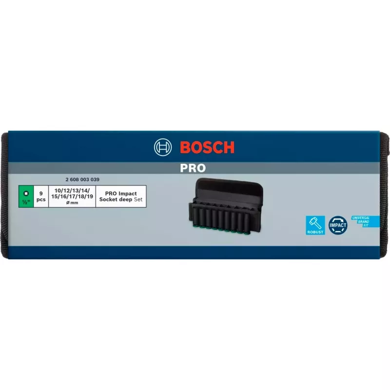 Bosch PRO Impact Socket Set 9-dielna 2608003040