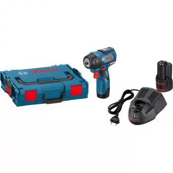 Bosch Professional GDS 12V-115 akumulátorový rázový uťahovač s 2x 3,0 Ah Li-Ion batériami, L-BOXX