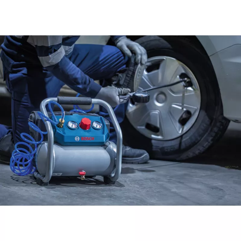 Bosch Professional GKO 18V-51 akumulátorový kompresor (modrá/strieborná)