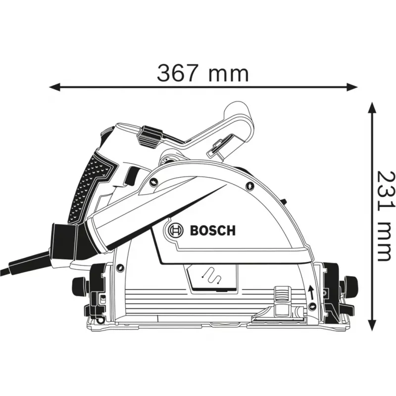 Bosch Professional GKT 55 GCE ponorná píla s vodiacou lištou FSN 1400, 1400 W, modrá, L-BOXX