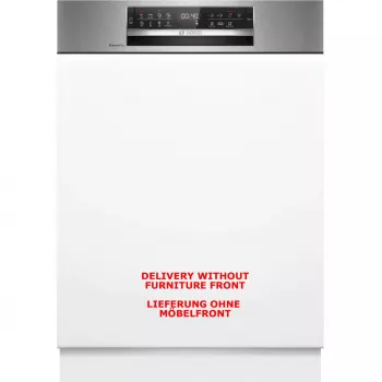 BOSCH SMI6ECS12E Séria 6 čiastočne integrovaná umývačka riadu (brúsená ušľachtilá oceľ, 60 cm, Home Connect)